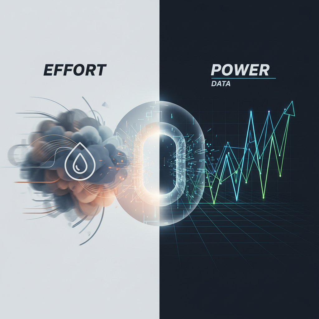 終結運動門檻!ATTRAK如何用AI與智慧感測,將專業訓練普及化 Visualizing the gap between subjective effort and objective performance data.